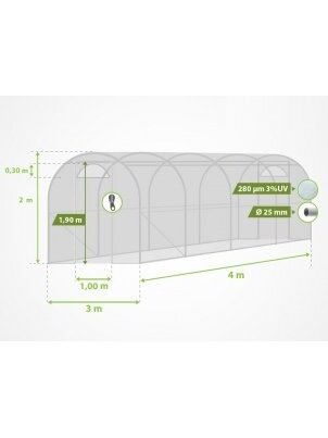 Šiltnamių plėvelės 3x4 m | ↑ 2.0 m 2 Šiltnamių plėvelės 3x4 m | ↑ 2.0 m 2