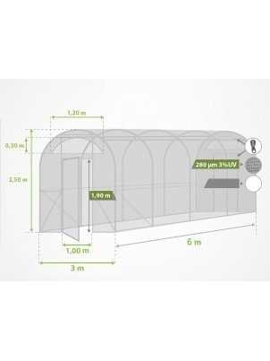 Šiltnamių plėvelės 3x6 m | ↑ 2.5 m 2 Šiltnamių plėvelės 3x6 m | ↑ 2.5 m 2