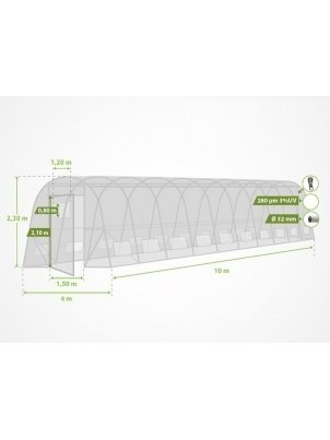 Šiltnamių plėvelės 4x10 m | ↑ 2.3 m 2