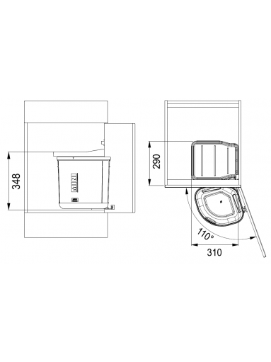 Šiukšliadėžė FRANKE, Sorter, Mini 17,5 l. 2 Šiukšliadėžė FRANKE, Sorter, Mini 17,5 l. 2