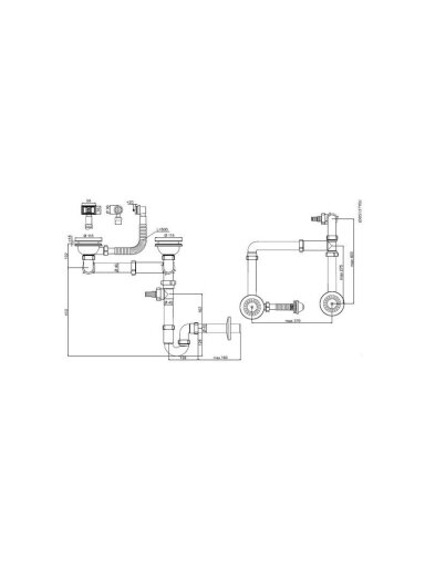 Sifonas dvigubai plautuvei Aniplast LD0515