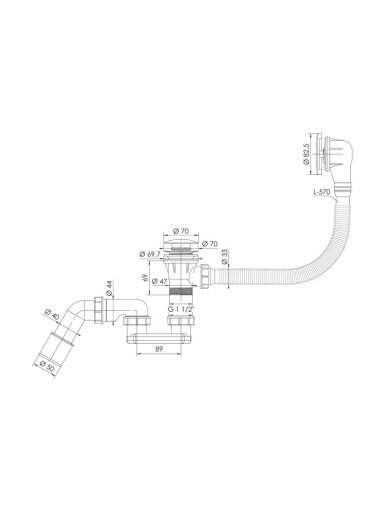SIFONAS VONIAI 2455 CLICK-CLAC MAT JUOD