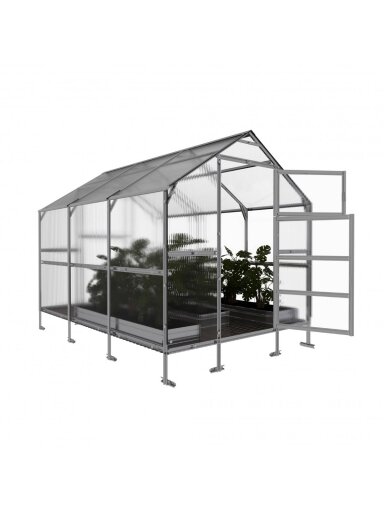 Šiltnamis KLASIKA Bernard - 4 mm storio kanalinis polikarbonatas - 2,35 x 3 m (7,05 m²)