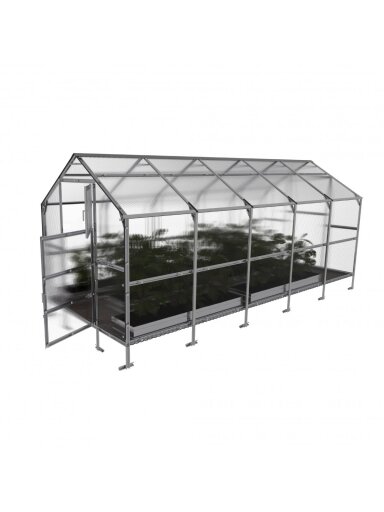 Šiltnamis KLASIKA Bernard - 4 mm storio kanalinis polikarbonatas - 2,35 x 5 m (11,75 m²)