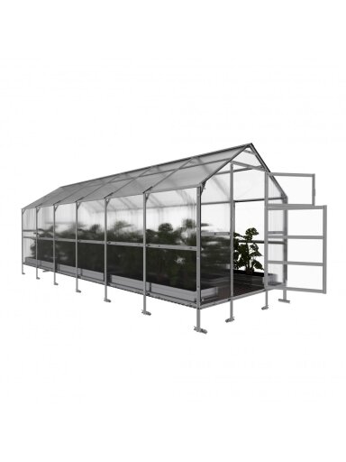 Šiltnamis KLASIKA Bernard - 4 mm storio kanalinis polikarbonatas - 2,35 x 6 m (14,1 m²)