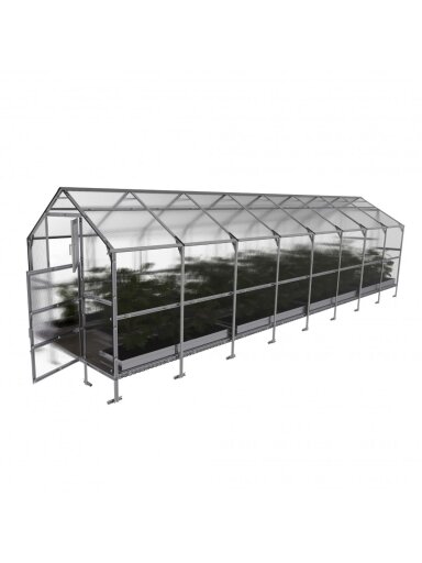 Šiltnamis KLASIKA Bernard - 4 mm storio kanalinis polikarbonatas - 2,35 x 8 m (18,8 m²)