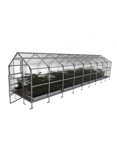 Šiltnamis KLASIKA Bernard - 4 mm storio kanalinis polikarbonatas - 2,35 x 9 m (21,15 m²)