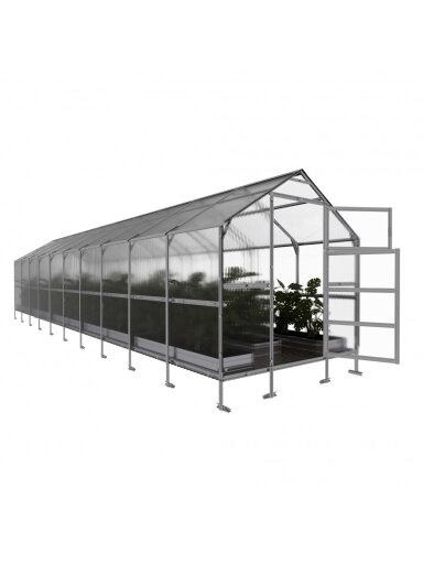 Šiltnamis KLASIKA Bernard - 6 mm storio kanalinis polikarbonatas - 2,35 x 10 m (23,5 m²)