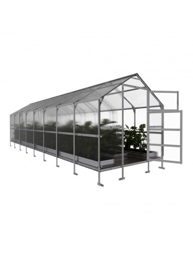 Šiltnamis KLASIKA Bernard - 6 mm storio kanalinis polikarbonatas - 2,35 x 8 m (18,8 m²)