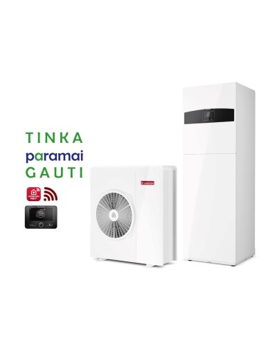 Šilumos siurblys Oras-Vanduo Ariston Nimbus R32, Compact, 80 S T Net 11.74 kW Φ3, su integruotu 177l vandens šildytuvu ir Wi-Fi Šilumos siurblys Oras-Vanduo Ariston Nimbus R32, Compact, 80 S T Net 11.74 kW Φ3, su integruotu 177l vandens šildytuvu ir Wi-Fi