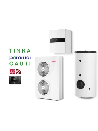 Šilumos siurblys Oras-Vanduo Ariston Nimbus R32, Flex, 150 S T Net 16.90 kW Φ3, su 190l vandens šildytuvu ir Wi-Fi Šilumos siurblys Oras-Vanduo Ariston Nimbus R32, Flex, 150 S T Net 16.90 kW Φ3, su 190l vandens šildytuvu ir Wi-Fi