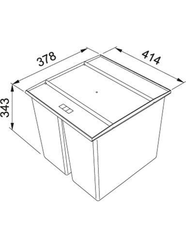 Šiukšliadėžė FRANKE, Easy Sort, 45-2, 2x14.5L