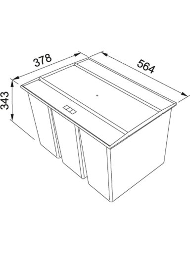 Šiukšliadėžė FRANKE, Easy Sort, 60-2 2x14,5l+2x7,5l