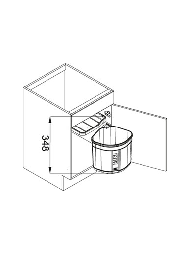 Šiukšliadėžė FRANKE, Sorter, Mini 17,5 l.