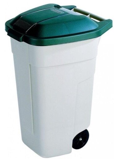 Šiukšlių konteineris Curver, žalia/kreminė/smėlio, 110 l Šiukšlių konteineris Curver, žalia/kreminė/smėlio, 110 l