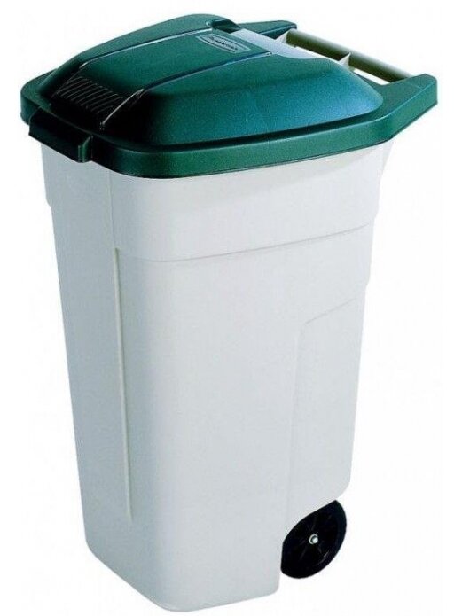 Šiukšlių konteineris Curver, žalia/kreminė/smėlio, 110 l