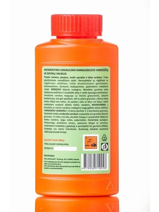 Sifonų ir kanaliza valik Ekonomis VERDANČIOS GRANULĖS®,500g Sifonų ir kanaliza valik Ekonomis VERDANČIOS GRANULĖS®,500g