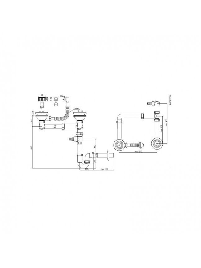 Sifonas dvigubai plautuvei Aniplast LD0515 1 Sifonas dvigubai plautuvei Aniplast LD0515 1
