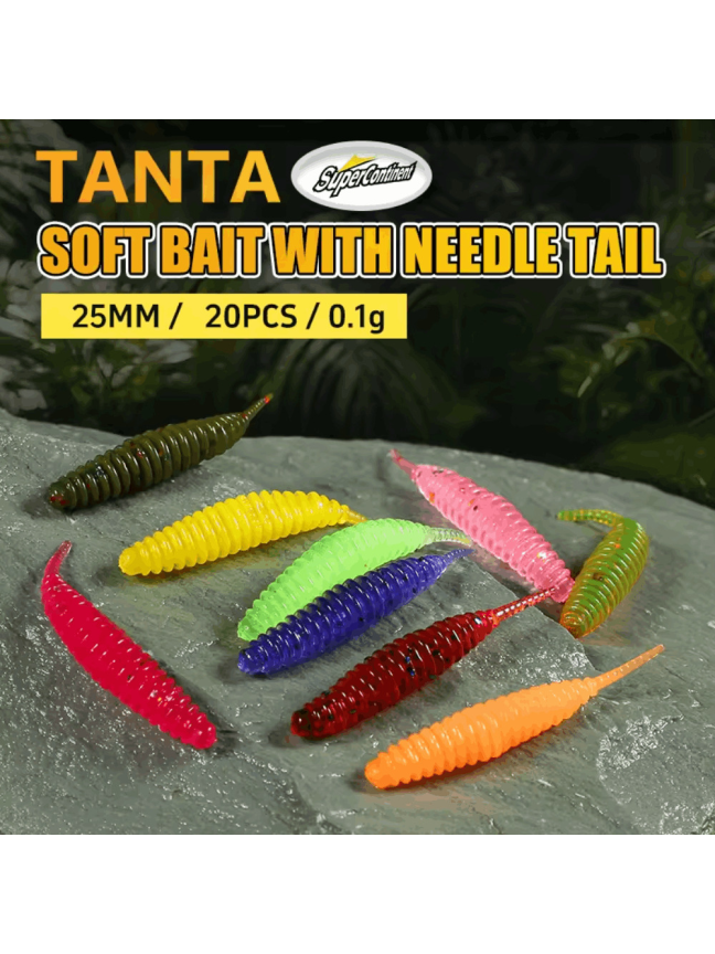 Silikoninis masalas AsaTsuri Tanta Hot Yellow, ilgis 2,5 cm,.20vnt 4 Silikoninis masalas AsaTsuri Tanta Hot Yellow, ilgis 2,5 cm,.20vnt 4