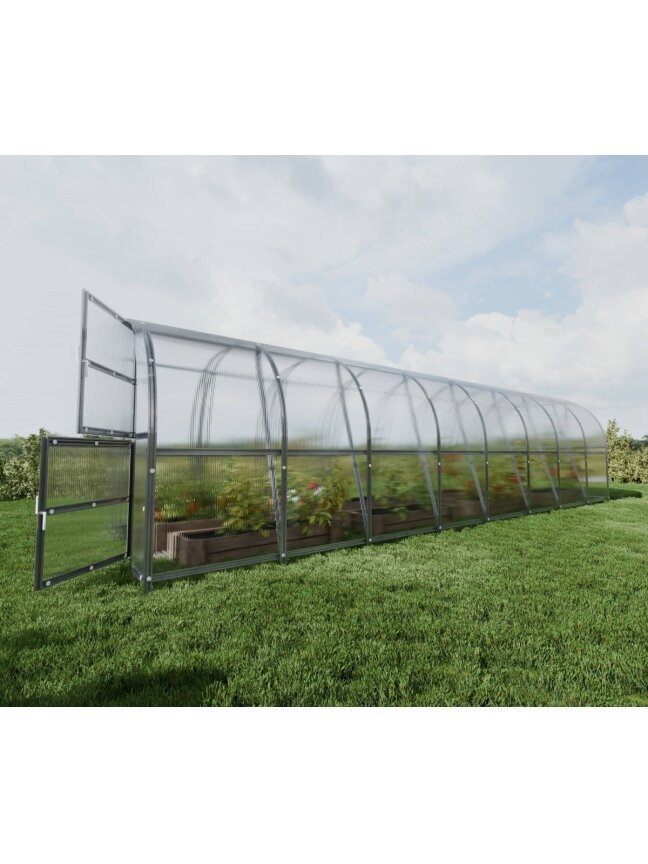 Šiltnamis Baltic LT - 4 mm storio kanalinis polikarbonatas - 3 x 8 m (24 m²) 8