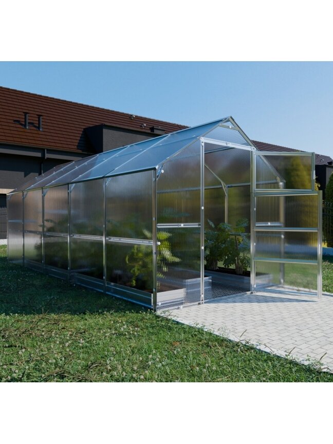 Šiltnamis KLASIKA Bernard - 4 mm storio kanalinis polikarbonatas - 2,35 x 5 m (11,75 m²) 3