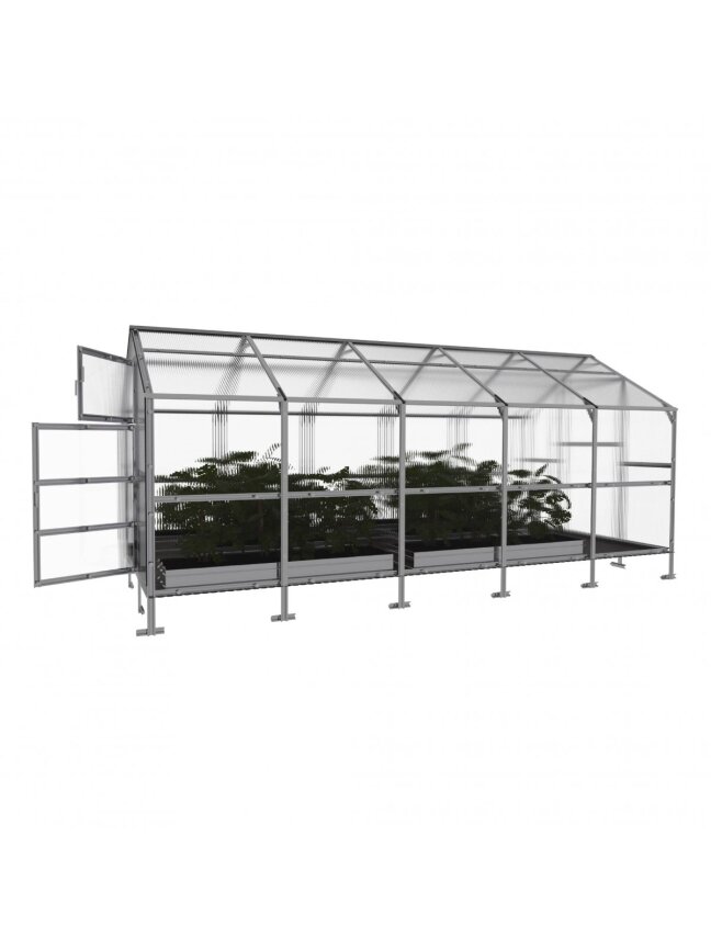 Šiltnamis KLASIKA Bernard - 4 mm storio kanalinis polikarbonatas - 2,35 x 5 m (11,75 m²) 2 Šiltnamis KLASIKA Bernard - 4 mm storio kanalinis polikarbonatas - 2,35 x 5 m (11,75 m²) 2