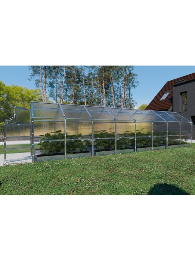 Šiltnamis KLASIKA Bernard - 4 mm storio kanalinis polikarbonatas - 2,35 x 8 m (18,8 m²) 5