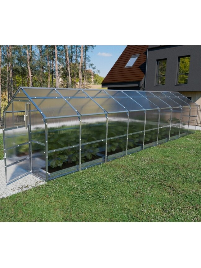 Šiltnamis KLASIKA Bernard - 4 mm storio kanalinis polikarbonatas - 2,35 x 9 m (21,15 m²) 4 Šiltnamis KLASIKA Bernard - 4 mm storio kanalinis polikarbonatas - 2,35 x 9 m (21,15 m²) 4