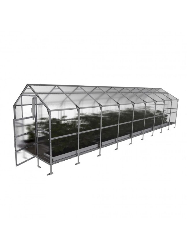 Šiltnamis KLASIKA Bernard - 4 mm storio kanalinis polikarbonatas - 2,35 x 9 m (21,15 m²) 1 Šiltnamis KLASIKA Bernard - 4 mm storio kanalinis polikarbonatas - 2,35 x 9 m (21,15 m²) 1