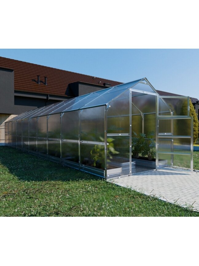 Šiltnamis KLASIKA Bernard - 6 mm storio kanalinis polikarbonatas - 2,35 x 10 m (23,5 m²) 3