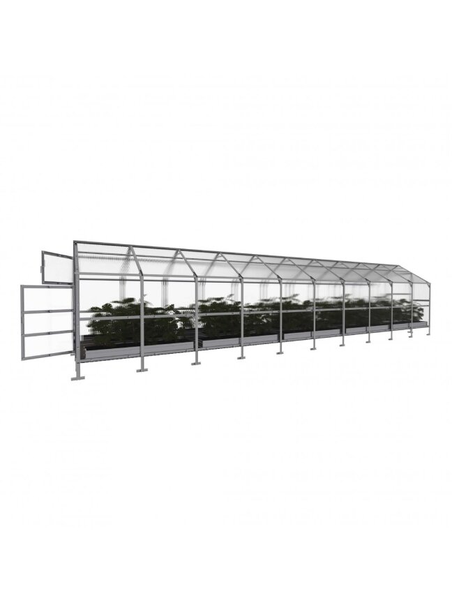 Šiltnamis KLASIKA Bernard - 6 mm storio kanalinis polikarbonatas - 2,35 x 10 m (23,5 m²) 2