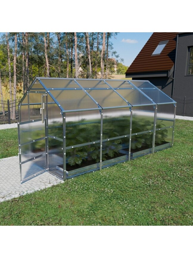 Šiltnamis KLASIKA Bernard - 6 mm storio kanalinis polikarbonatas - 2,35 x 4 m (9,4 m²) 4 Šiltnamis KLASIKA Bernard - 6 mm storio kanalinis polikarbonatas - 2,35 x 4 m (9,4 m²) 4