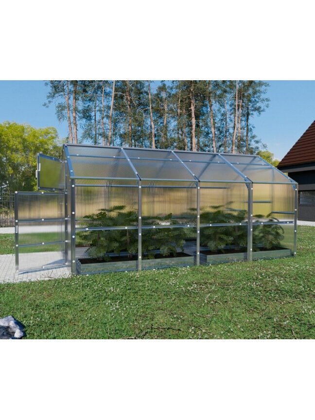 Šiltnamis KLASIKA Bernard - 6 mm storio kanalinis polikarbonatas - 2,35 x 4 m (9,4 m²) 5 Šiltnamis KLASIKA Bernard - 6 mm storio kanalinis polikarbonatas - 2,35 x 4 m (9,4 m²) 5