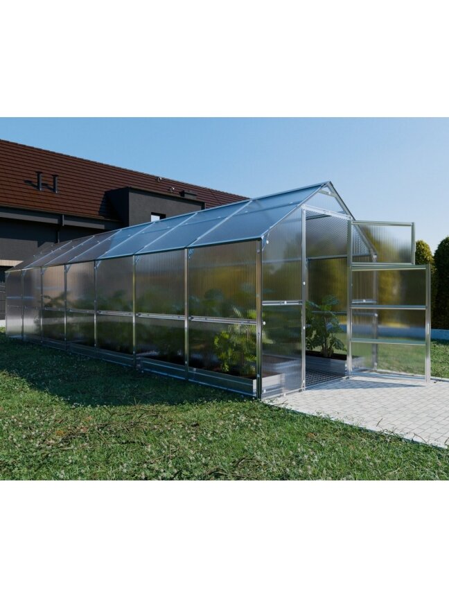 Šiltnamis KLASIKA Bernard - 6 mm storio kanalinis polikarbonatas - 2,35 x 7 m (16,45 m²) 3 Šiltnamis KLASIKA Bernard - 6 mm storio kanalinis polikarbonatas - 2,35 x 7 m (16,45 m²) 3