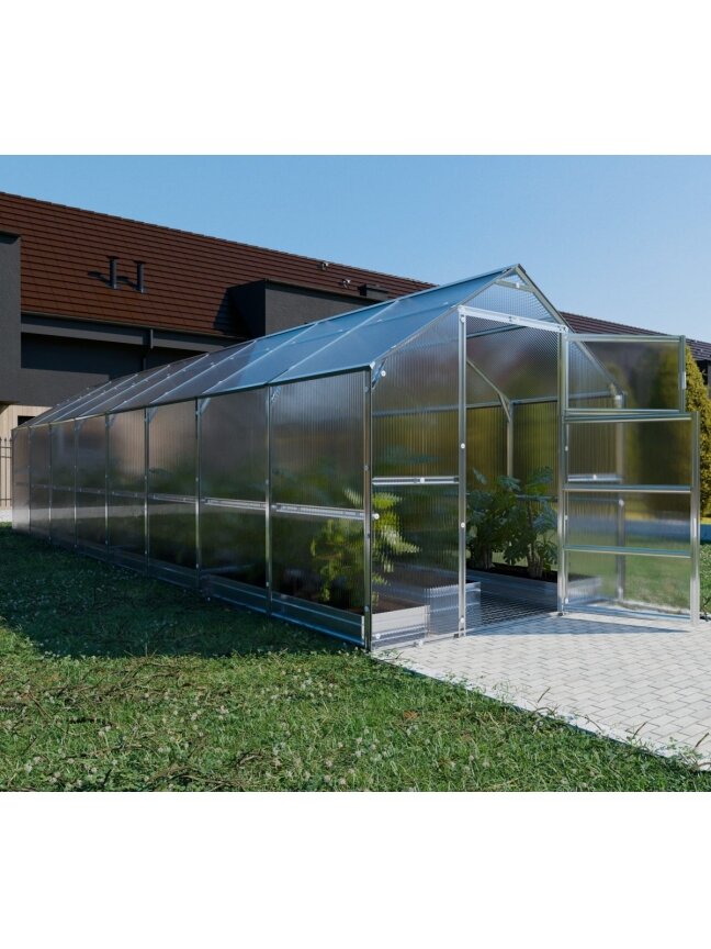 Šiltnamis KLASIKA Bernard - 6 mm storio kanalinis polikarbonatas - 2,35 x 8 m (18,8 m²) 3
