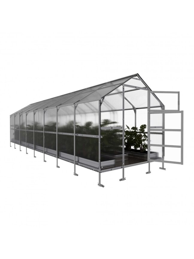 Šiltnamis KLASIKA Bernard - 6 mm storio kanalinis polikarbonatas - 2,35 x 8 m (18,8 m²) Šiltnamis KLASIKA Bernard - 6 mm storio kanalinis polikarbonatas - 2,35 x 8 m (18,8 m²)