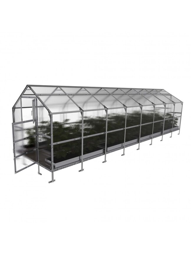 Šiltnamis KLASIKA Bernard - 6 mm storio kanalinis polikarbonatas - 2,35 x 8 m (18,8 m²) 1