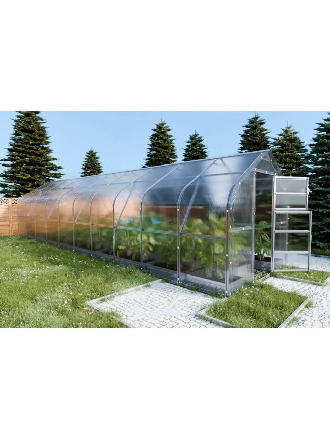 Šiltnamis KLASIKA Drop - 4 mm storio kanalinis polikarbonatas - 2,5 x 12 m (30 m²) 3