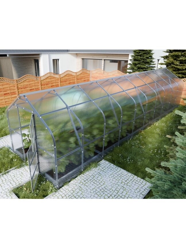 Šiltnamis KLASIKA Drop - 4 mm storio kanalinis polikarbonatas - 2,5 x 12 m (30 m²) 4 Šiltnamis KLASIKA Drop - 4 mm storio kanalinis polikarbonatas - 2,5 x 12 m (30 m²) 4
