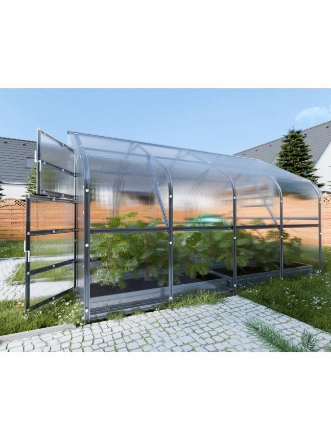 Šiltnamis KLASIKA Drop - 4 mm storio kanalinis polikarbonatas - 2,5 x 4 m (10 m²) 5 Šiltnamis KLASIKA Drop - 4 mm storio kanalinis polikarbonatas - 2,5 x 4 m (10 m²) 5