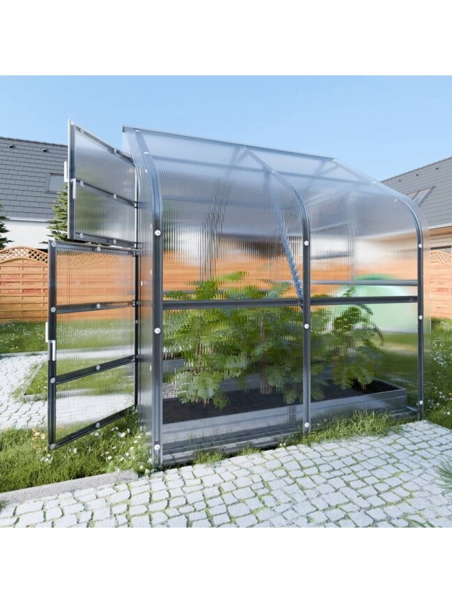 Šiltnamis KLASIKA Drop - 6 mm storio kanalinis polikarbonatas - 2,5 x 2 m (5 m²) 4