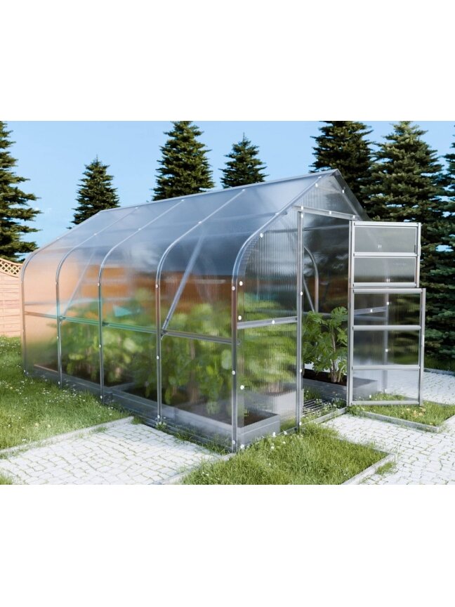 Šiltnamis KLASIKA Drop - 6 mm storio kanalinis polikarbonatas - 2,5 x 4 m (10 m²) 3 Šiltnamis KLASIKA Drop - 6 mm storio kanalinis polikarbonatas - 2,5 x 4 m (10 m²) 3