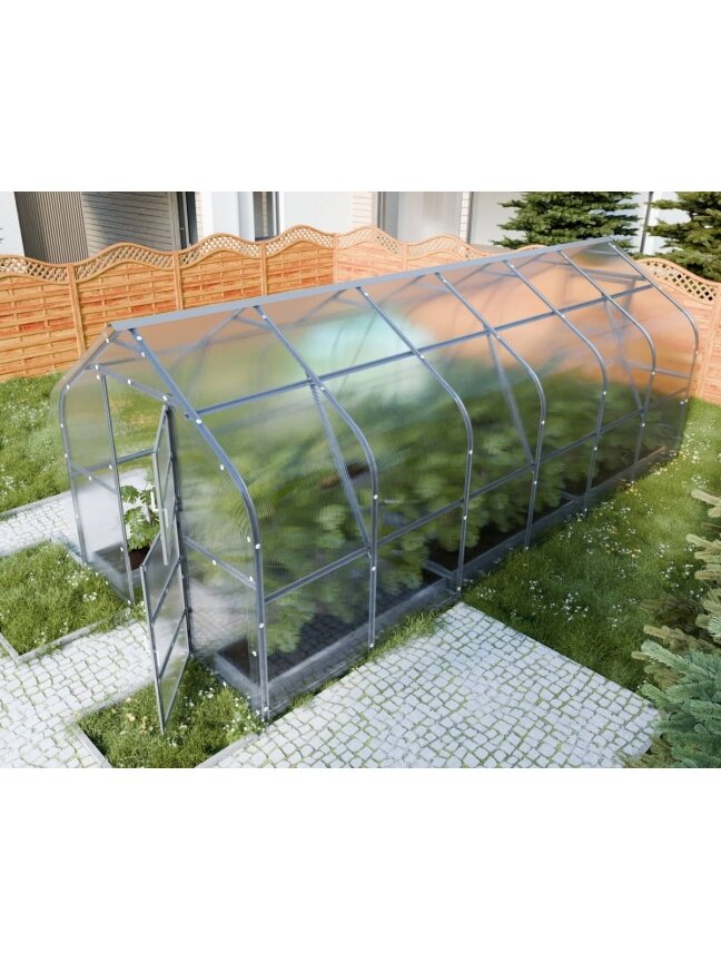 Šiltnamis KLASIKA Drop - 6 mm storio kanalinis polikarbonatas - 2,5 x 6 m (15 m²) 4 Šiltnamis KLASIKA Drop - 6 mm storio kanalinis polikarbonatas - 2,5 x 6 m (15 m²) 4