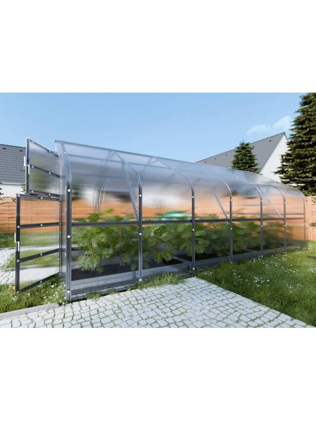 Šiltnamis KLASIKA Drop - 6 mm storio kanalinis polikarbonatas - 2,5 x 6 m (15 m²) 5 Šiltnamis KLASIKA Drop - 6 mm storio kanalinis polikarbonatas - 2,5 x 6 m (15 m²) 5