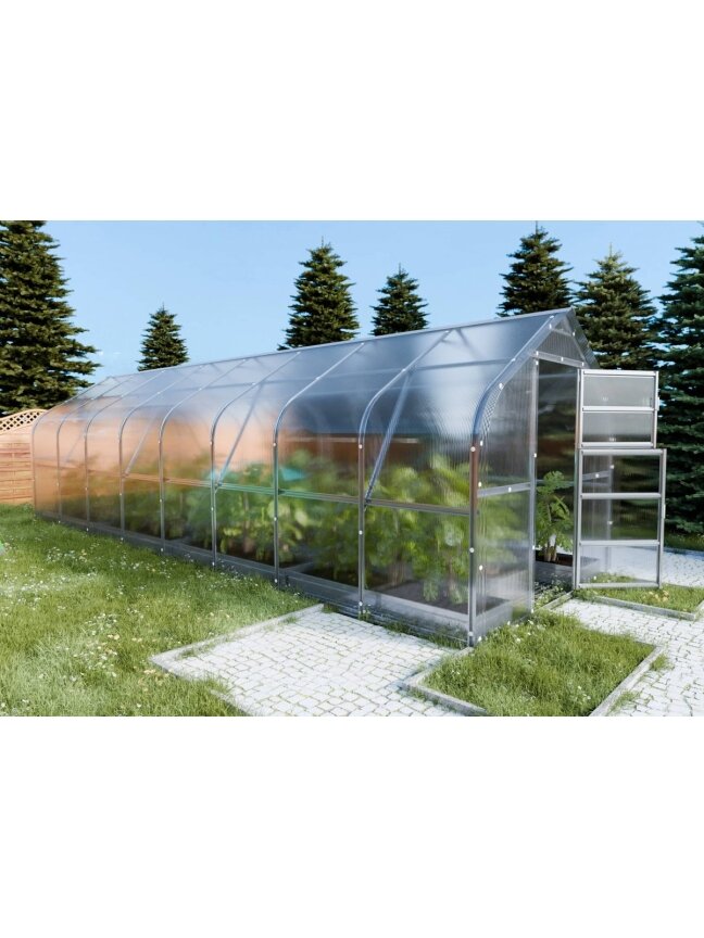Šiltnamis KLASIKA Drop - 6 mm storio kanalinis polikarbonatas - 2,5 x 8 m (20 m²) 3