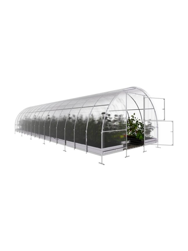 Šiltnamis KLASIKA EASY - 4 mm storio kanalinis polikarbonatas - 3 x 10 m (30 m²)