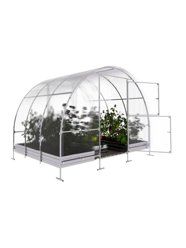 Šiltnamis KLASIKA EASY - 4 mm storio kanalinis polikarbonatas - 3 x 2 m (6 m²)