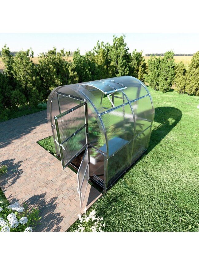 Šiltnamis KLASIKA Slim - 6 mm storio kanalinis polikarbonatas - 2 x 2 m (4 m²) 4
