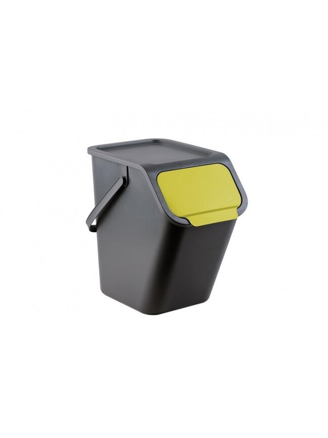 Šiukšliadėžė BINI, 25 l, juoda, geltona Šiukšliadėžė BINI, 25 l, juoda, geltona