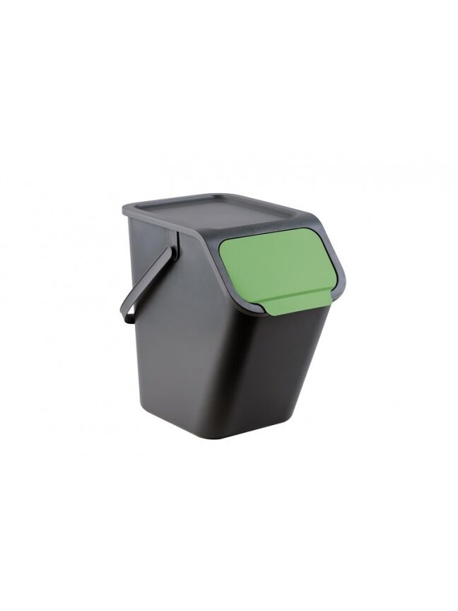 Šiukšliadėžė BINI, 25 l, juoda, žalia Šiukšliadėžė BINI, 25 l, juoda, žalia